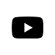 A black and white video play button on a green background